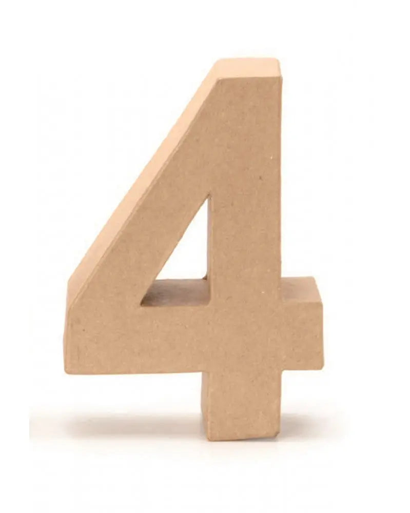 Papp-Zahl 4 17,5X5,5cm