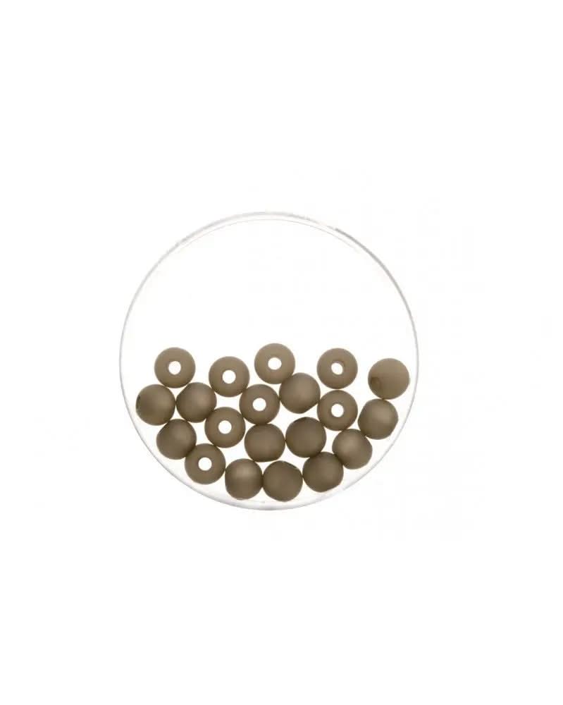 Perle 6mm Polaris matt 20St dunkelgrau - Kidis Art