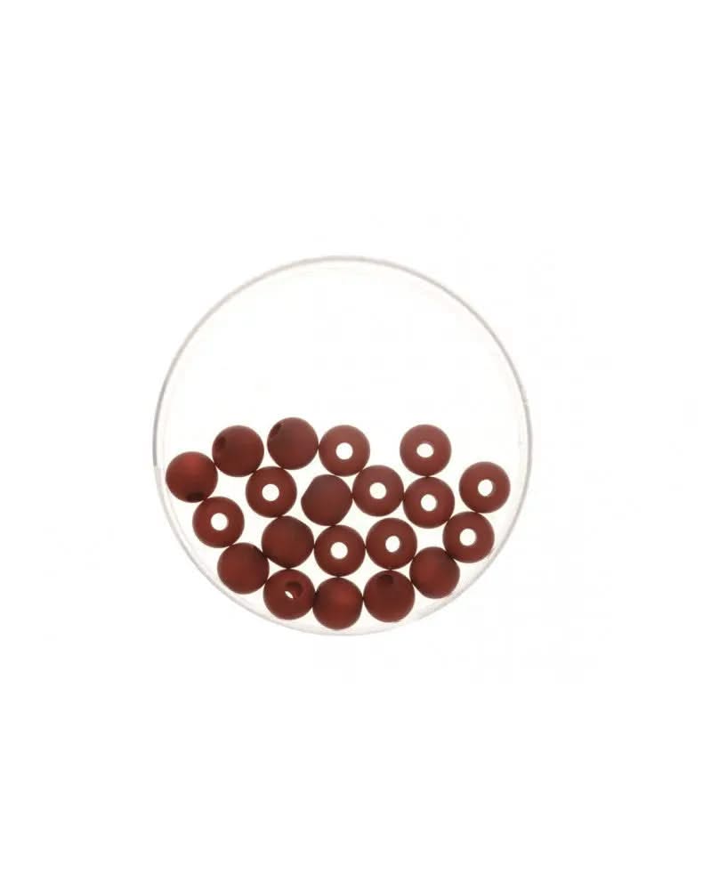 Perle 6mm Polaris matt 20St dunkelrot - Kidis Art