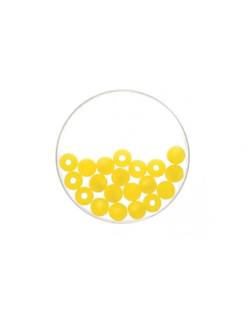 Perle 6mm Polaris matt 20St gelb - Kidis Art