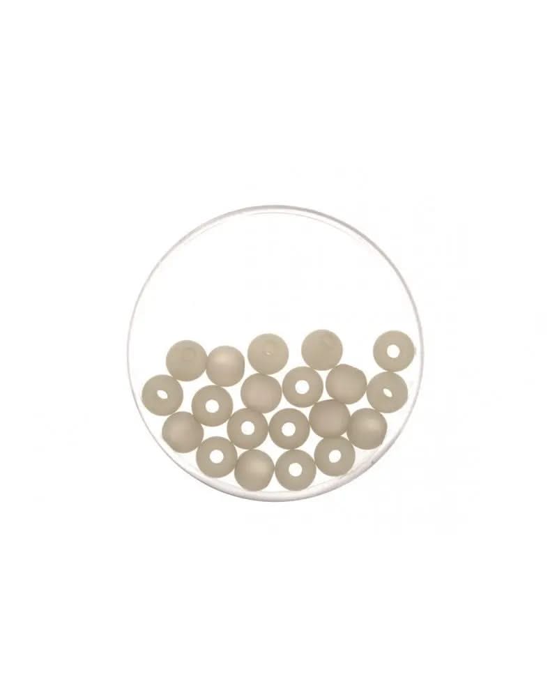 Perle 6mm Polaris matt 20St hellgrau - Kidis Art