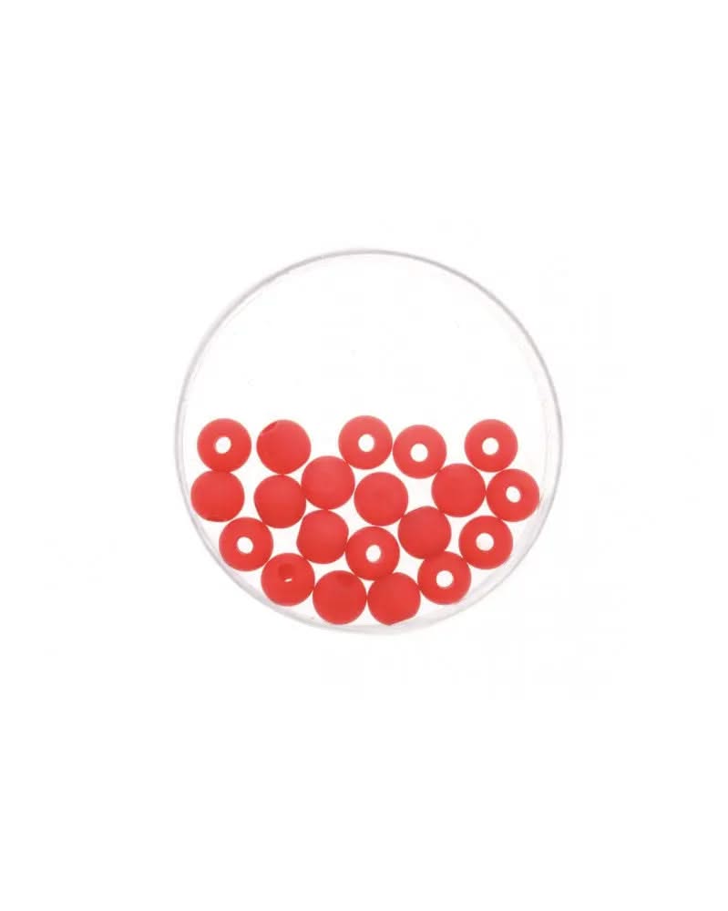 Perle 6mm Polaris matt 20St rot - Kidis Art