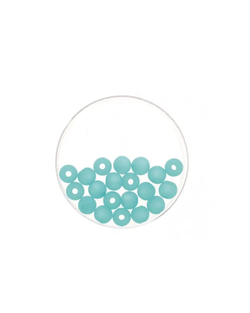 Perle 6mm Polaris matt 20St türkis - Kidis Art