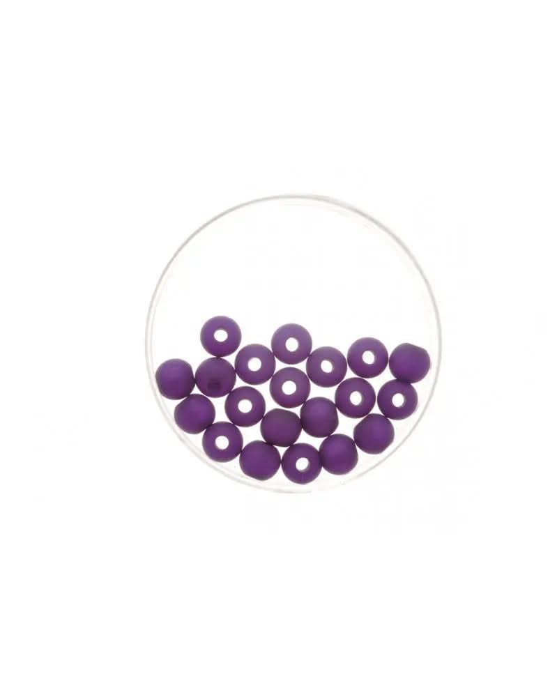 Perle 6mm Polaris matt 20St violett - Kidis Art