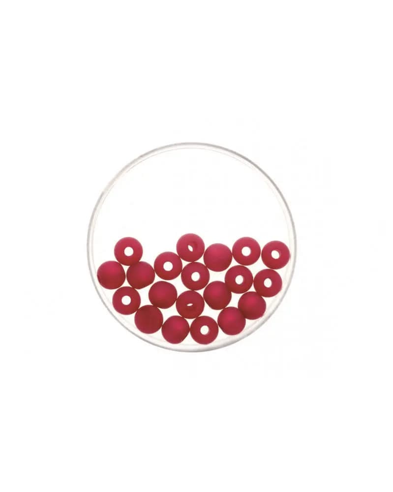 Perle 8mm Polaris matt 15St himbeer - Kidis Art