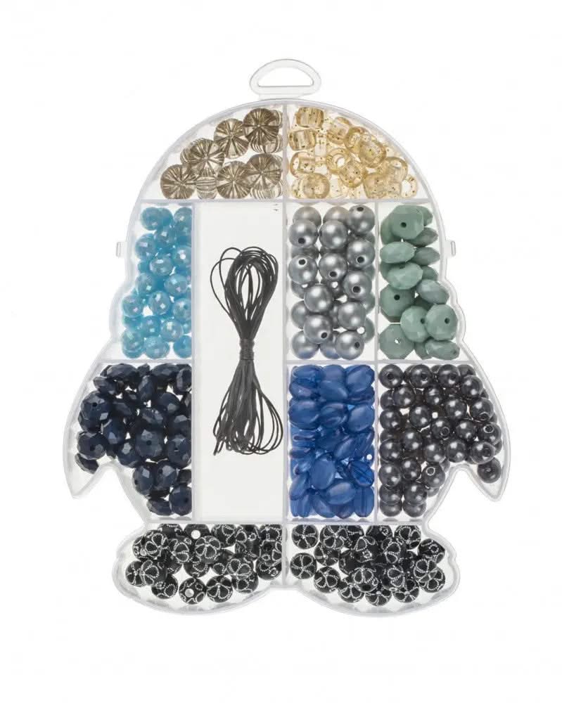 Perlen-Schmuckset 395St Pinguin - Kidis Art