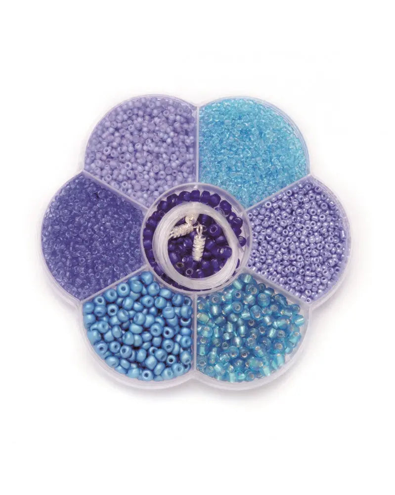 Perlenmix blau