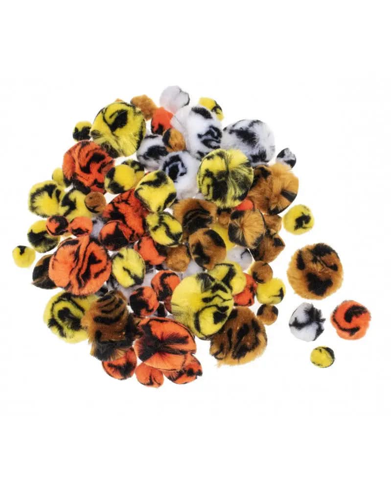 Pompon mix, Tieroptik 100St. 15-30mm - Kidis Art