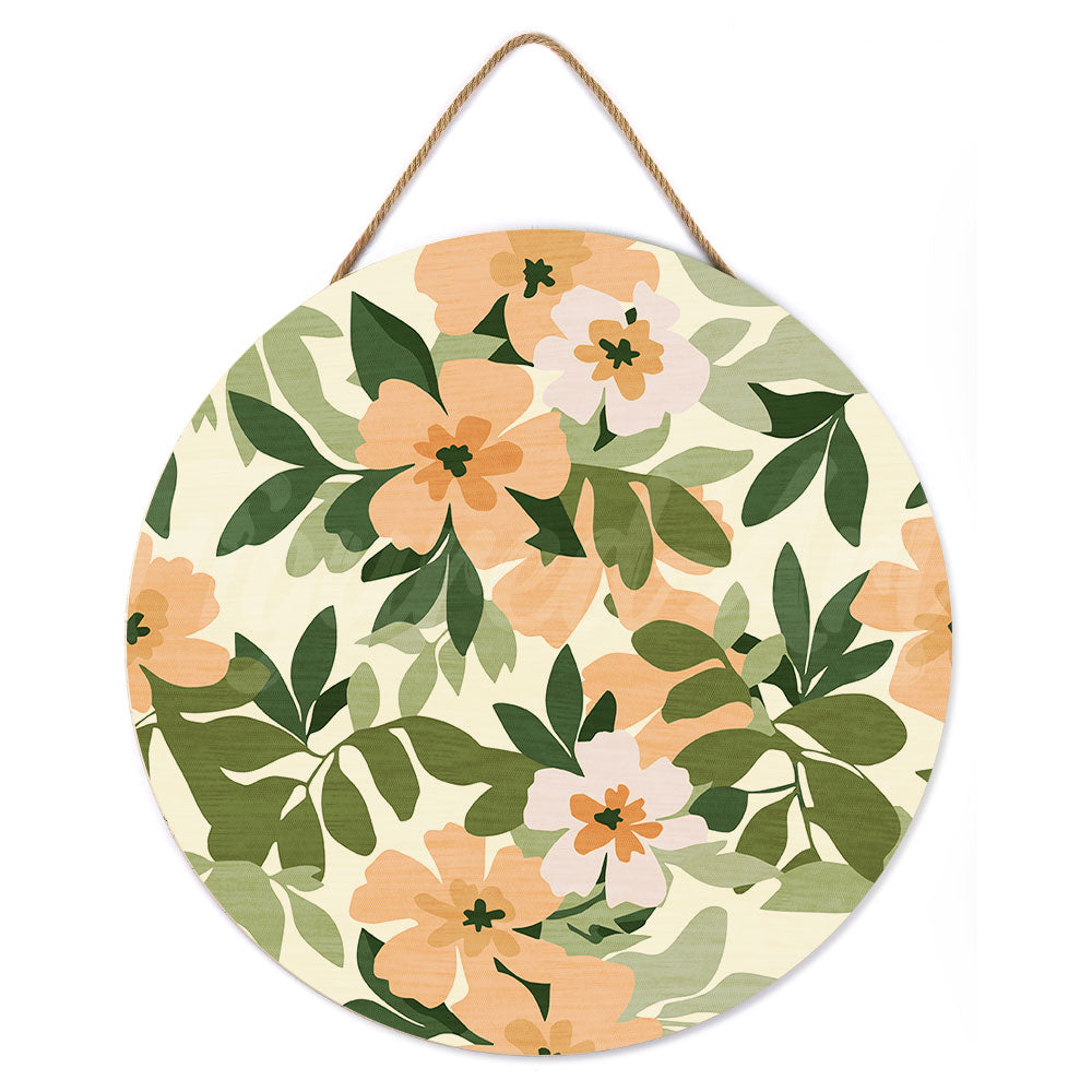 Malen nach Zahlen auf Holzscheibe – Blumenmuster