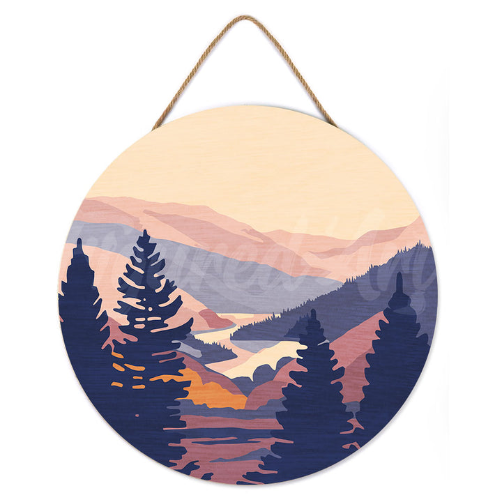 Malen nach Zahlen auf Holzscheibe – Herbsttal