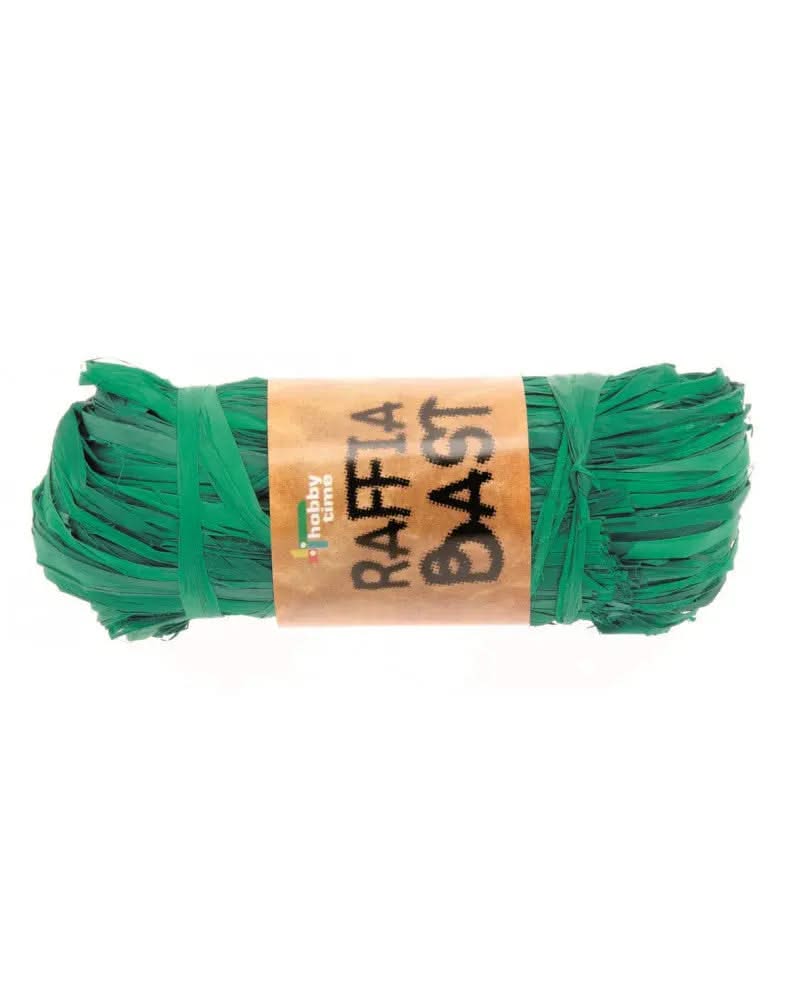 Raffia-Bast 50g dunkelgrün - Kidis Art