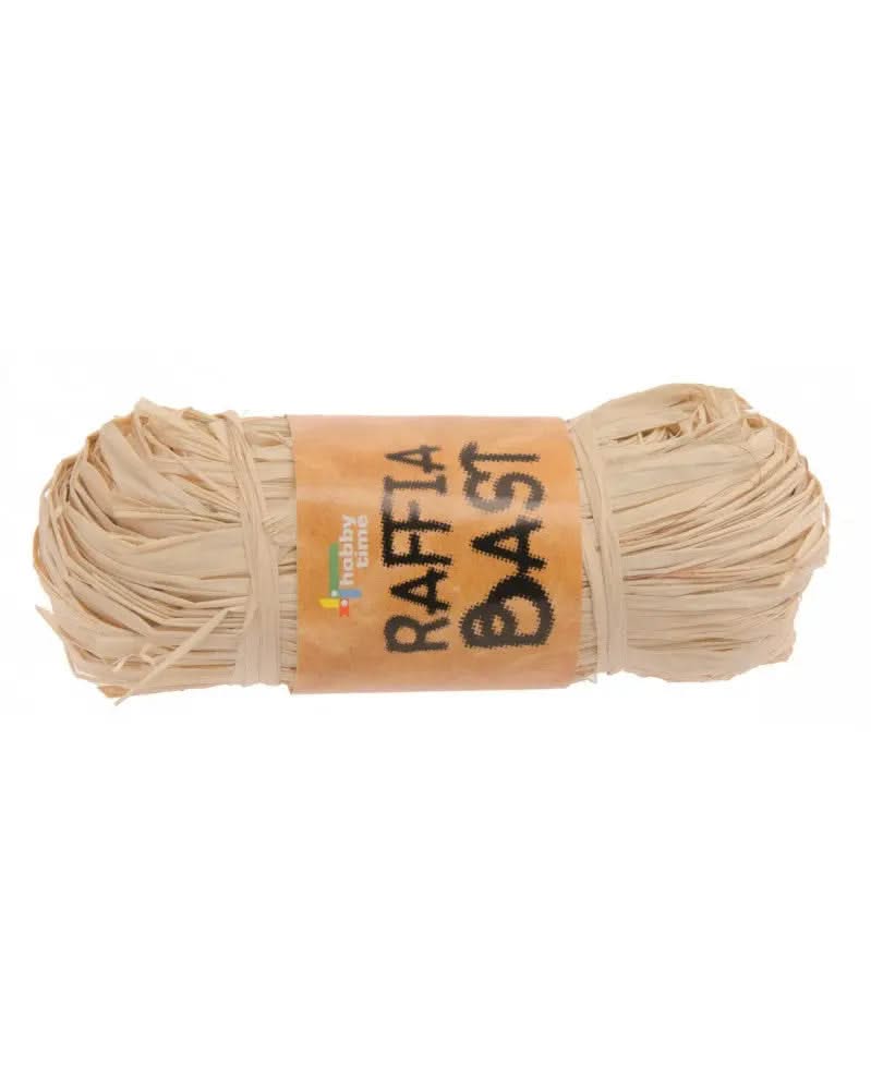 Raffia-Bast 50g natur, gebleicht - Kidis Art
