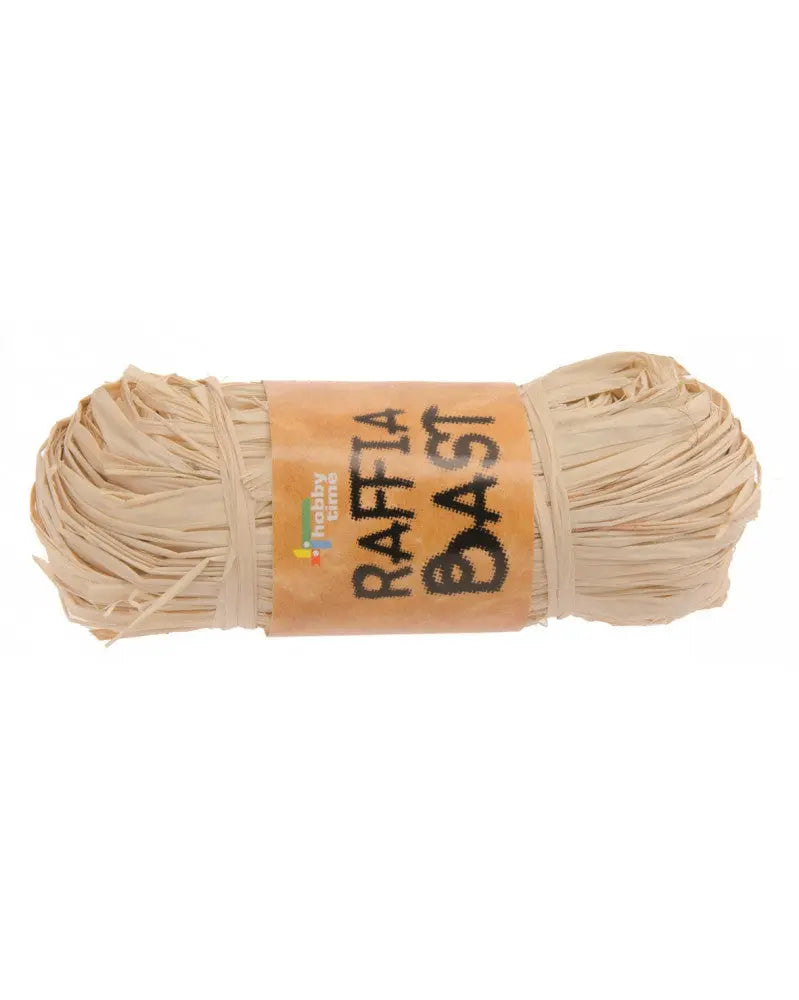 Raffia-Bast 50g natur, gebleicht
