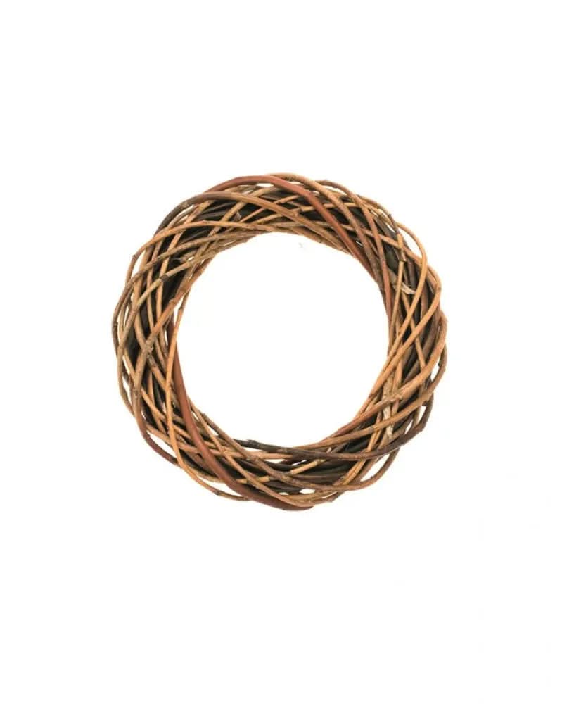 Rattan-Kranz, braun, 30x5,5cm - Kidis Art