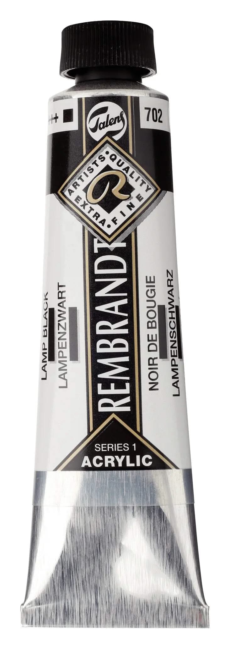 Rembrandt Acrylfarbe Tube 40 ml Lampenschwarz 702 - Kidis Art