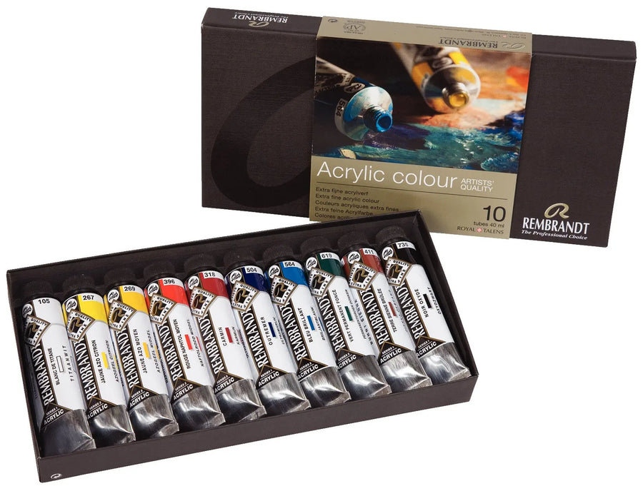 Rembrandt Acrylfarben Basis-Set | 10 x 40 ml