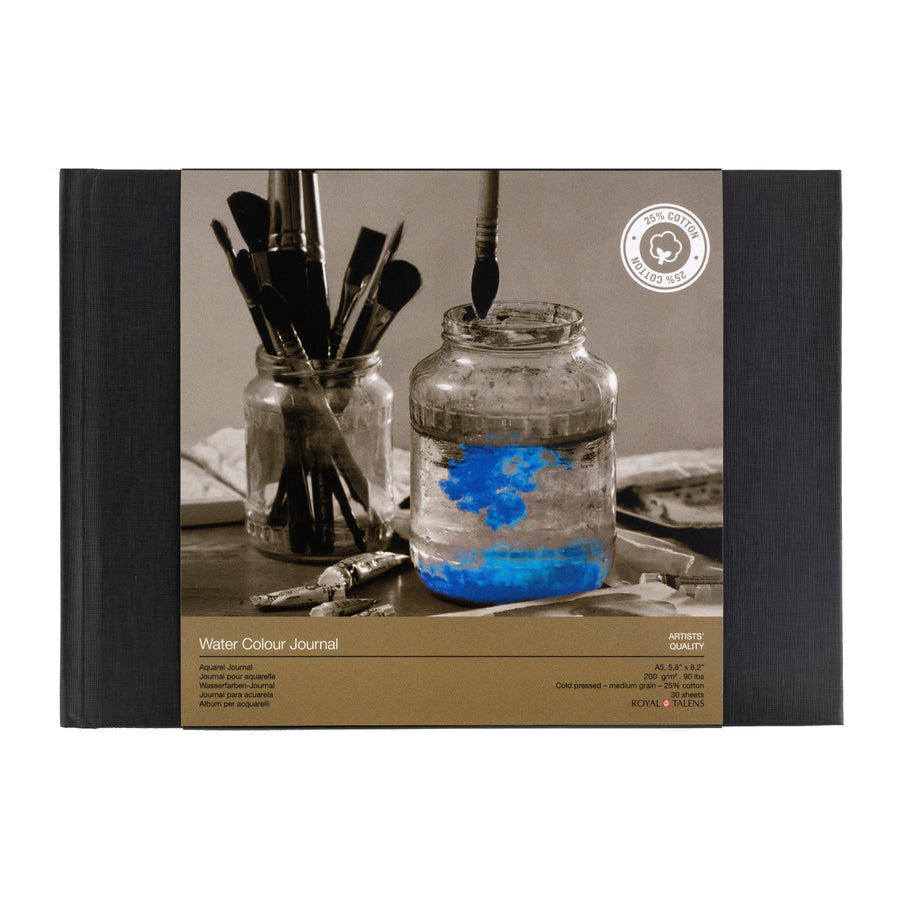 Rembrandt Aquarell-Tagebuch A5 (25 % Baumwolle) | 14,8 x 21 cm, 200 g, 30 Blatt