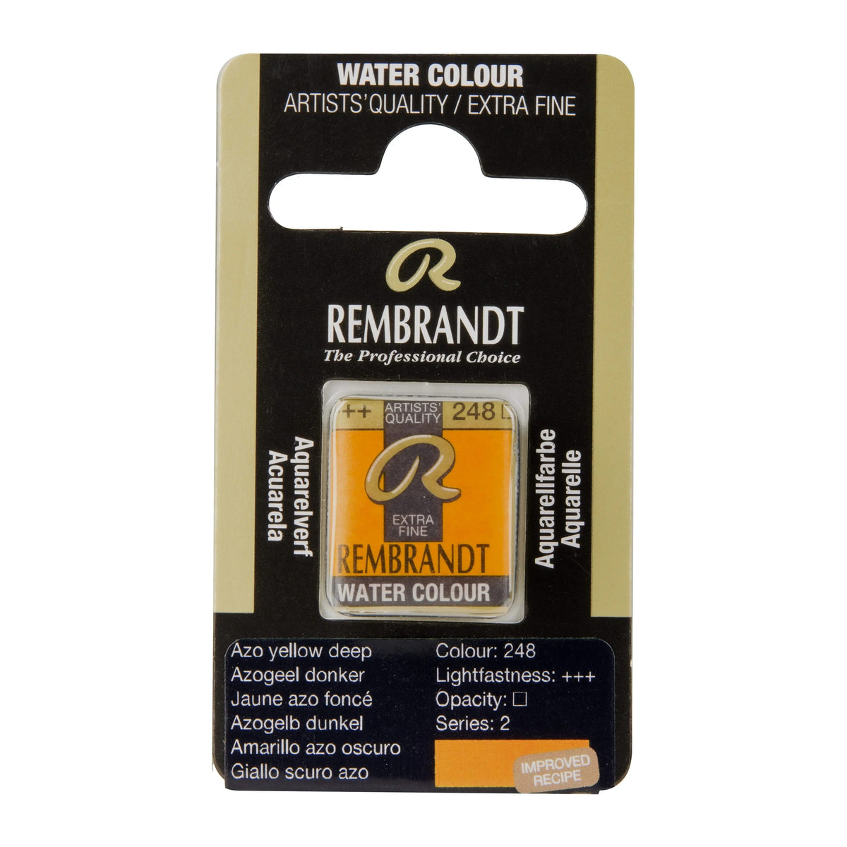Rembrandt Aquarellfarbe Näpfchen Azogelb Dunkel 248 - Kidis Art