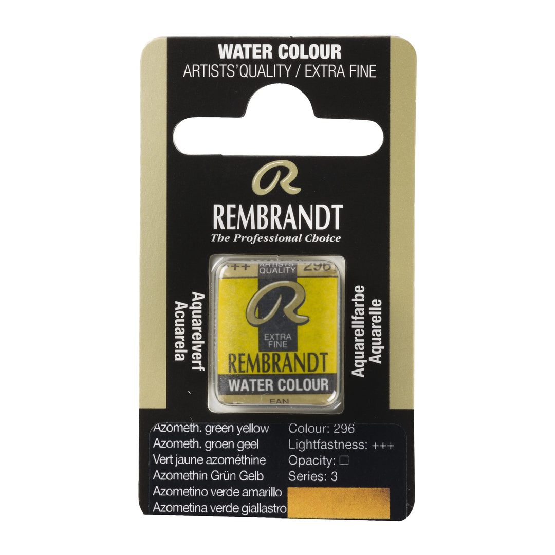 Rembrandt Aquarellfarbe Näpfchen Azomethin Grün Gelb 296