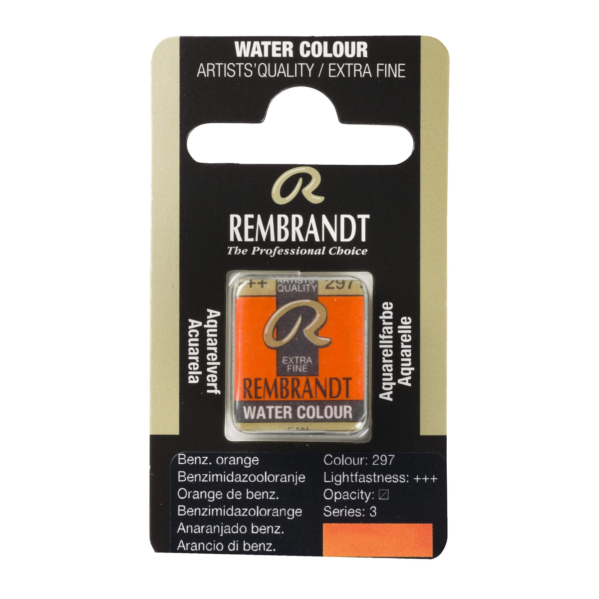 Rembrandt Aquarellfarbe Näpfchen Benzimidazolorange 297 - Kidis Art