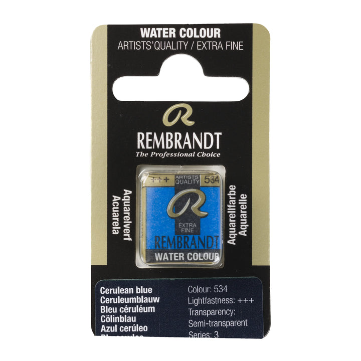 Rembrandt Aquarellfarbe Näpfchen Cölinblau 534