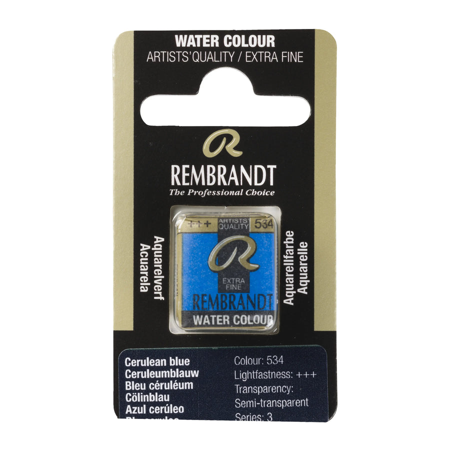 Rembrandt Aquarellfarbe Näpfchen Cölinblau 534