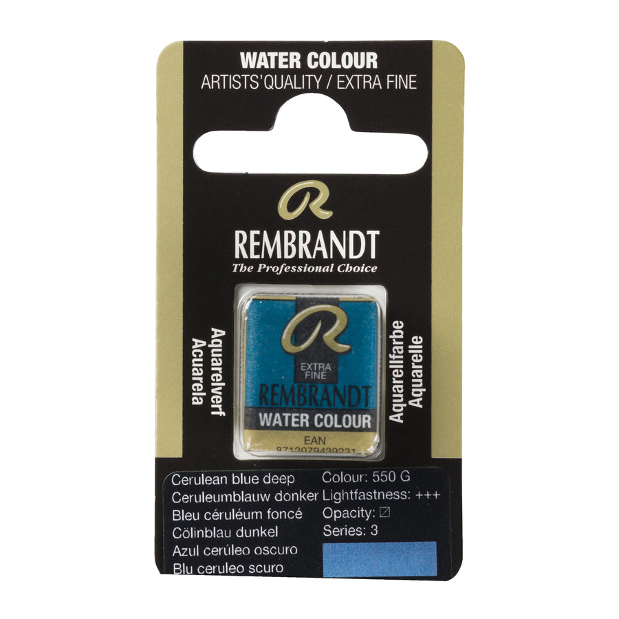 Rembrandt Aquarellfarbe Näpfchen Cölinblau Dunkel 550