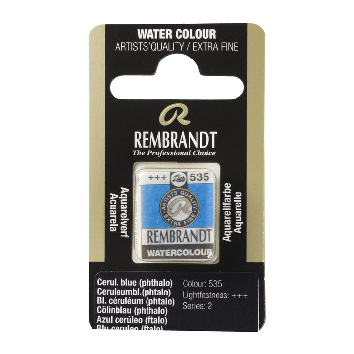 Rembrandt Aquarellfarbe Näpfchen Cölinblau (Phthalo) 535