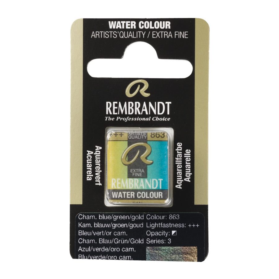 Rembrandt Aquarellfarbe Näpfchen Chamäleon Blau/Grün/Gold 863