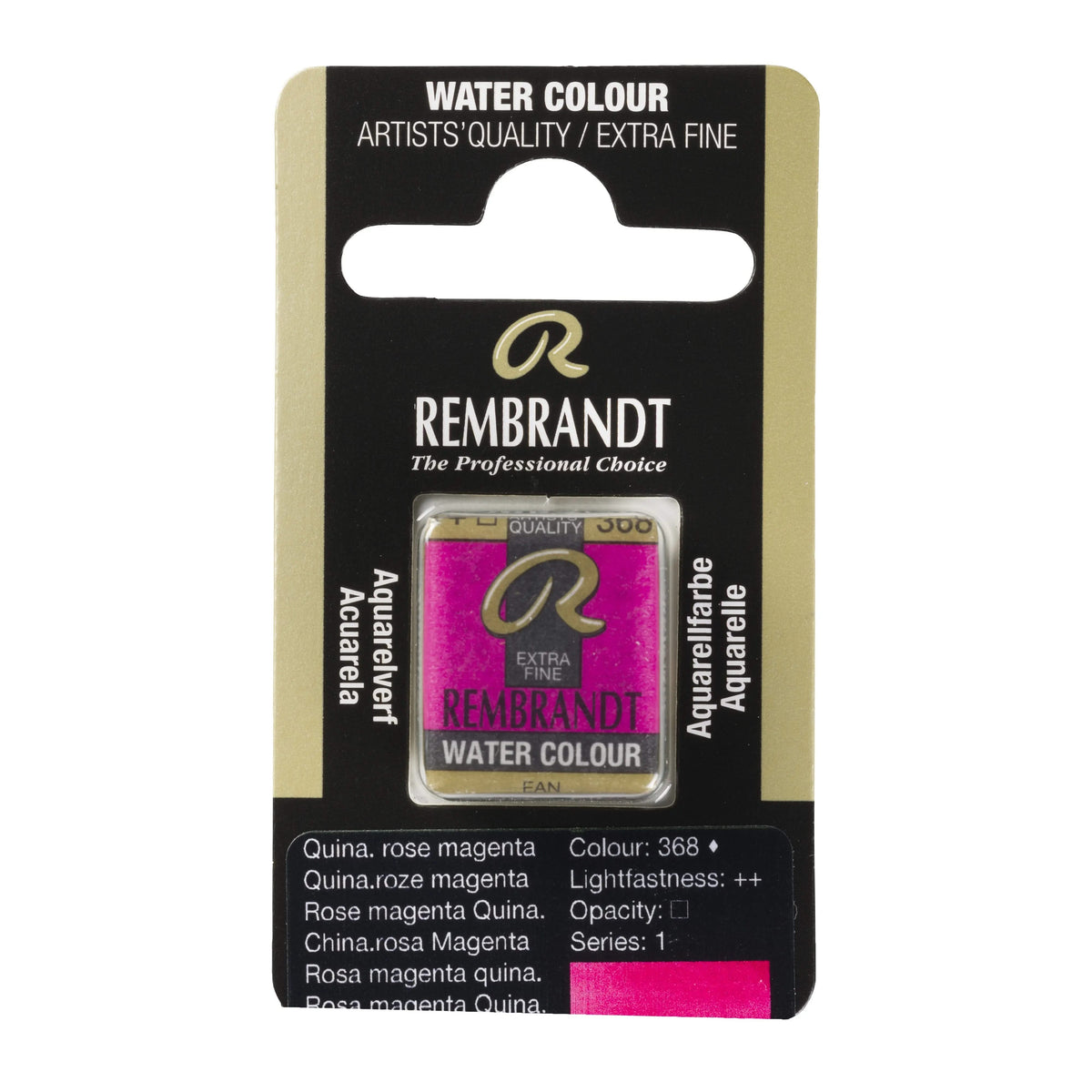 Rembrandt Aquarellfarbe Näpfchen Chinacridonrosa Magenta 368 - Kidis Art