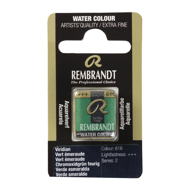 Rembrandt Aquarellfarbe Näpfchen Chromoxidgrün Feurig 616