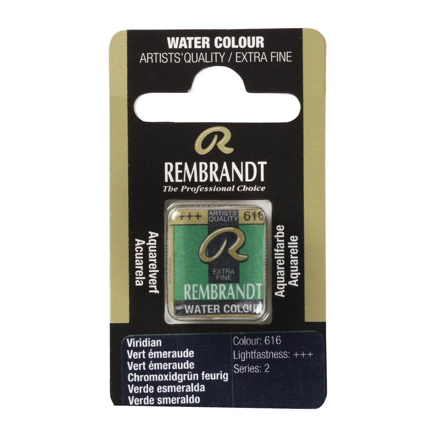 Rembrandt Aquarellfarbe Näpfchen Chromoxidgrün Feurig 616