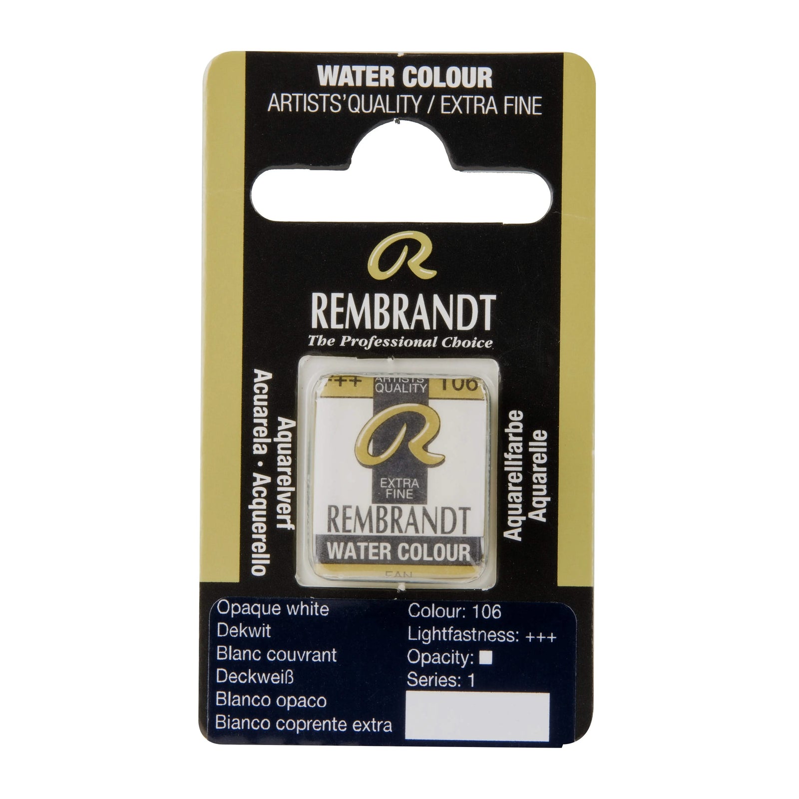 Rembrandt Aquarellfarbe Näpfchen Deckweiß 106 - Kidis Art