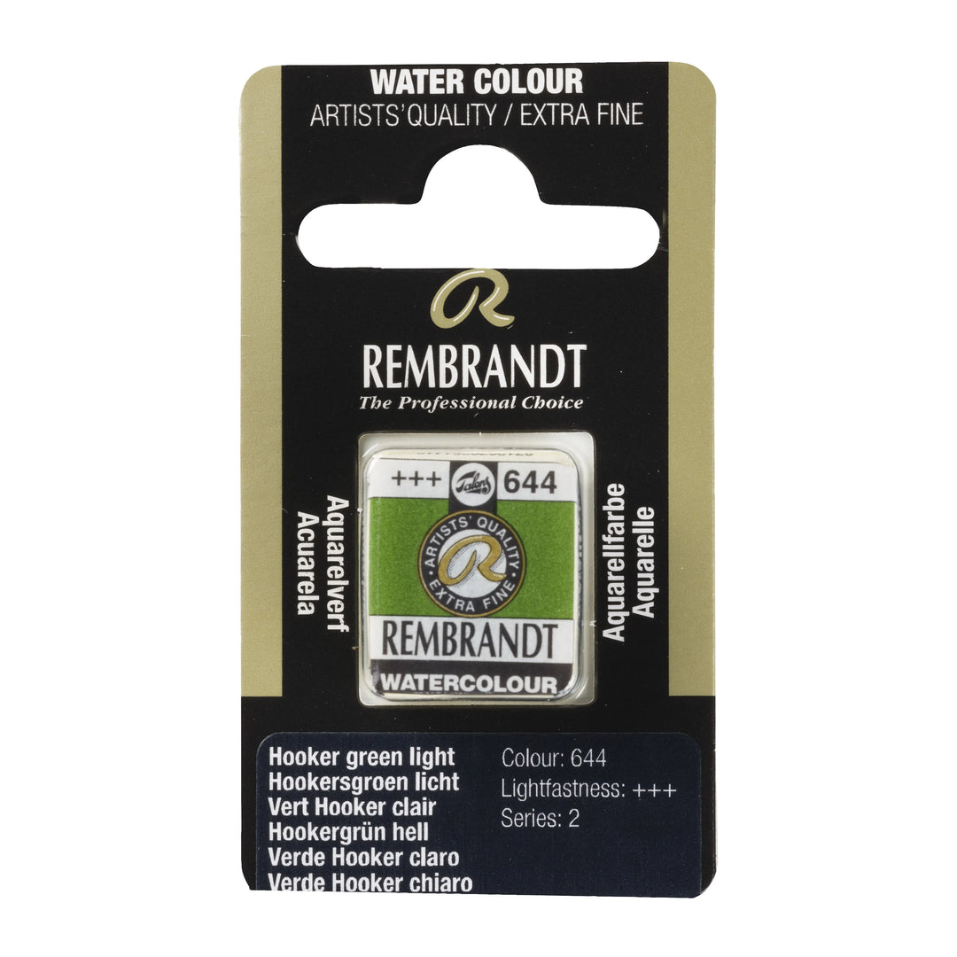 Rembrandt Aquarellfarbe Näpfchen Hookergrün Hell 644