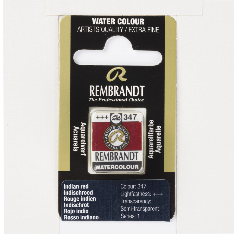 Rembrandt Aquarellfarbe Näpfchen Indischrot 347