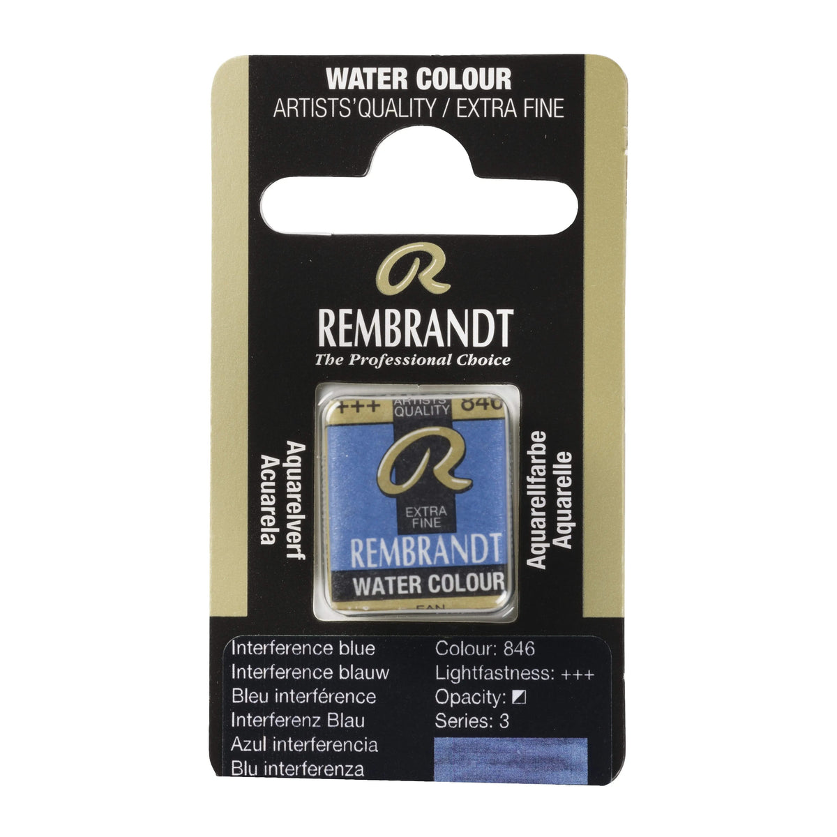 Rembrandt Aquarellfarbe Näpfchen Interferenz Blau 846 - Kidis Art