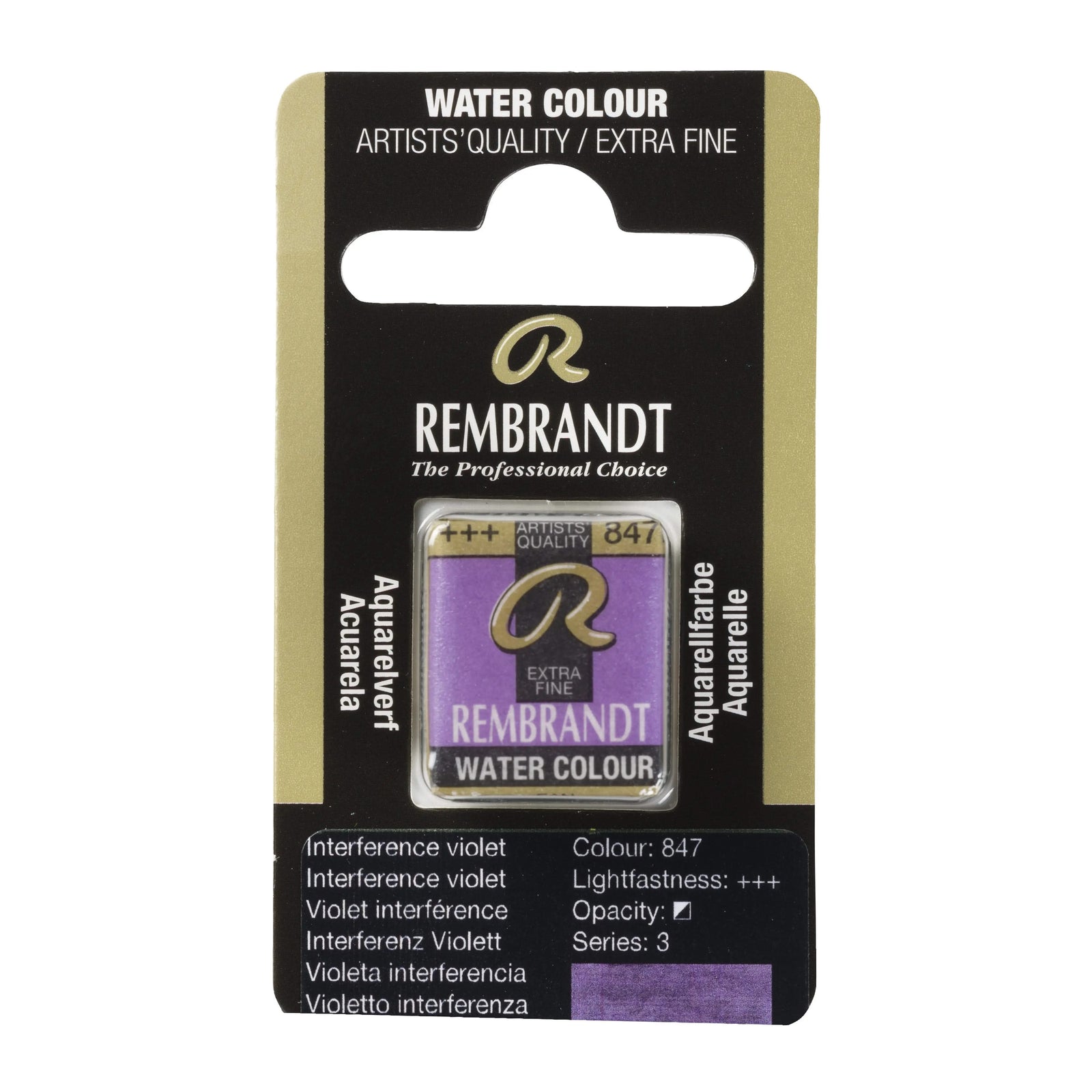Rembrandt Aquarellfarbe Näpfchen Interferenz Violett 847 - Kidis Art