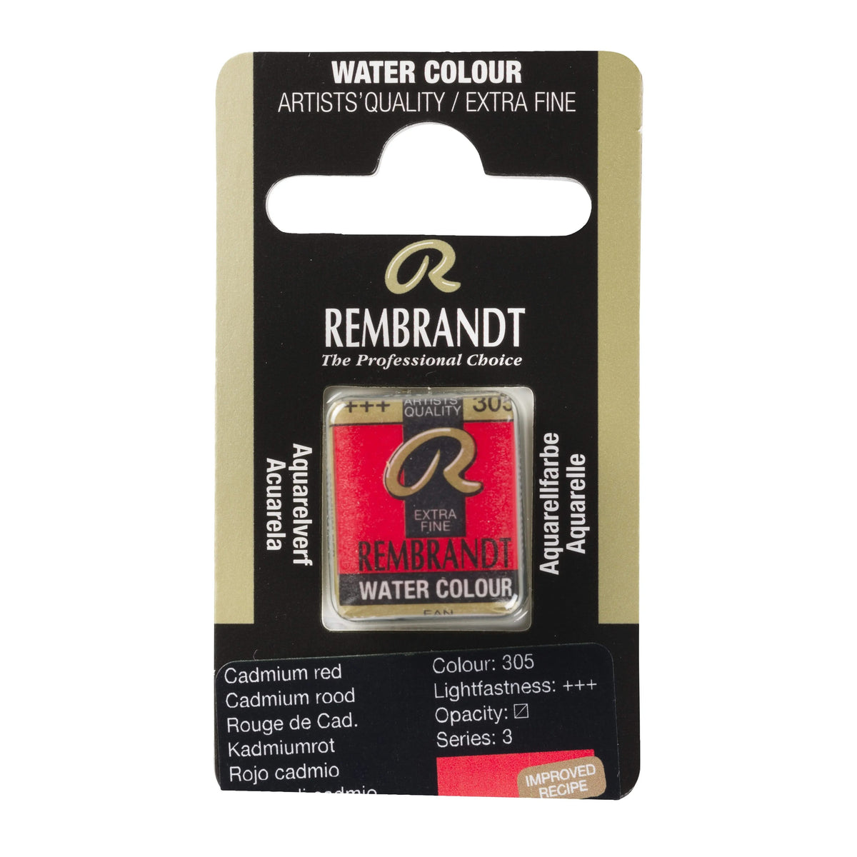 Rembrandt Aquarellfarbe Näpfchen Kadmiumrot 305 - Kidis Art