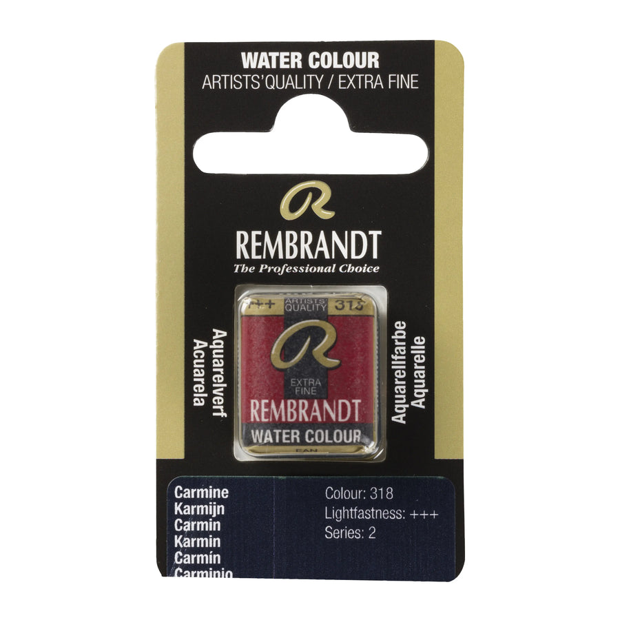 Rembrandt Aquarellfarbe Näpfchen Karmin 318