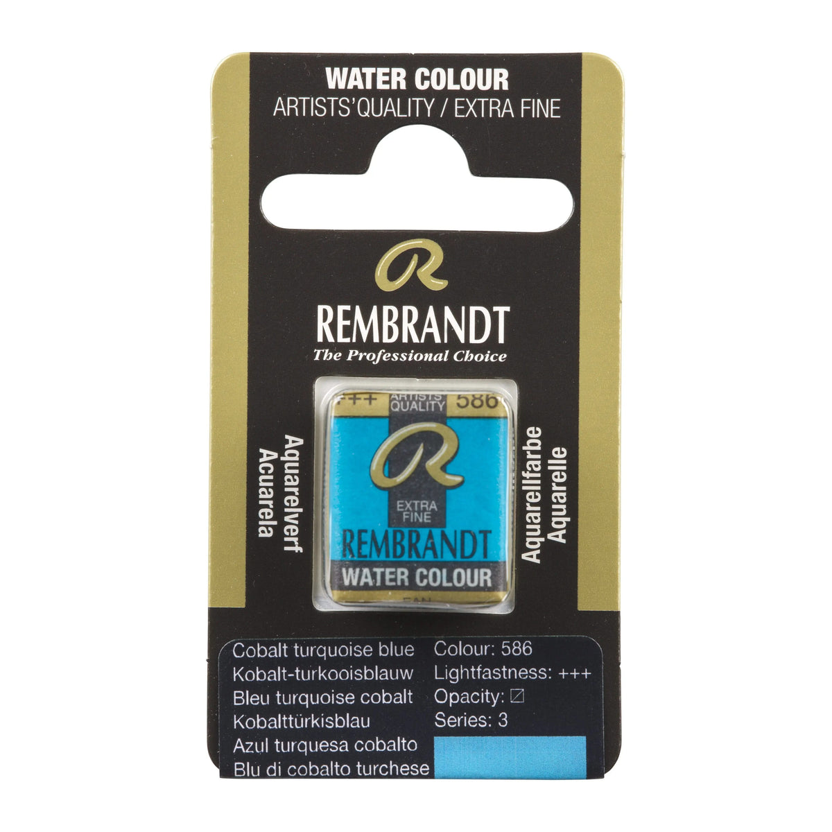 Rembrandt Aquarellfarbe Näpfchen Kobalttürkisblau 586 - Kidis Art