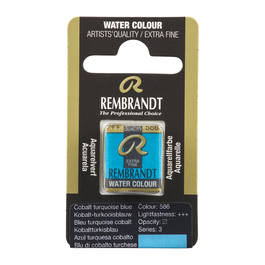 Rembrandt Aquarellfarbe Näpfchen Kobalttürkisblau 586