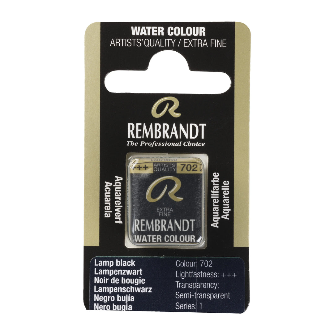 Rembrandt Aquarellfarbe Näpfchen Lampenschwarz 702