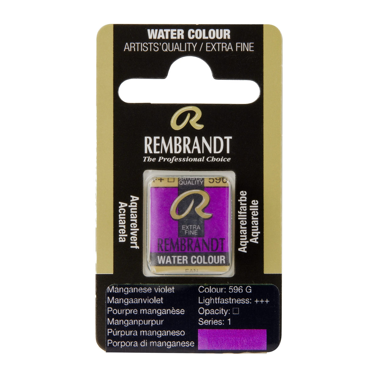 Rembrandt Aquarellfarbe Näpfchen Manganpurpur 596 - Kidis Art