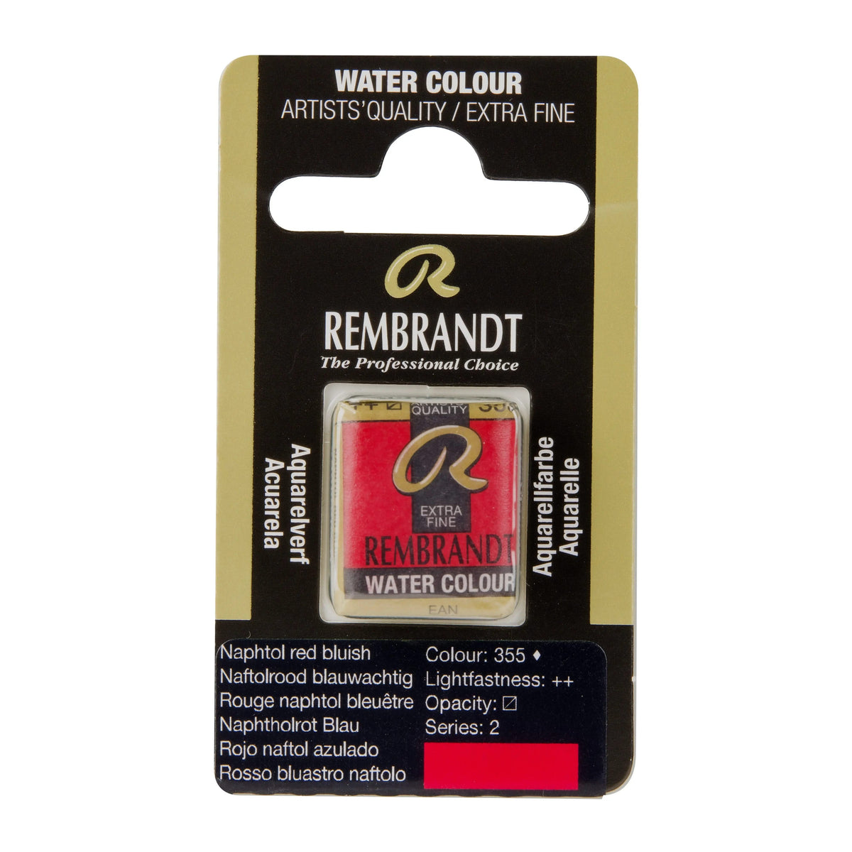Rembrandt Aquarellfarbe Näpfchen Naphtholrot Blau 355 - Kidis Art