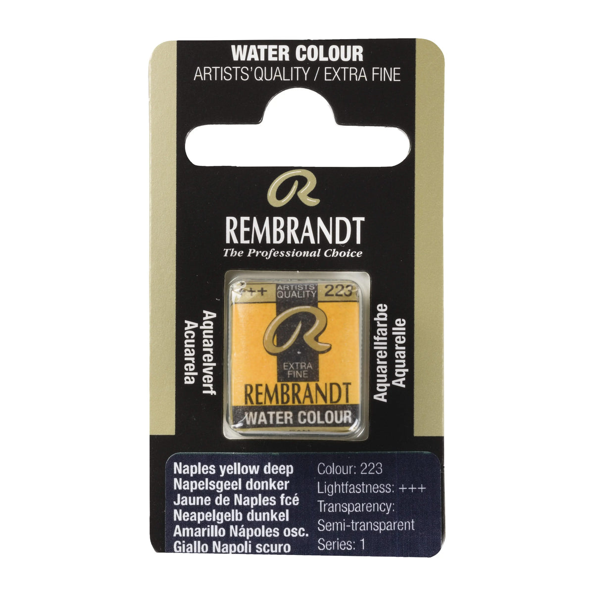 Rembrandt Aquarellfarbe Näpfchen Neapelgelb Dunkel 223 - Kidis Art