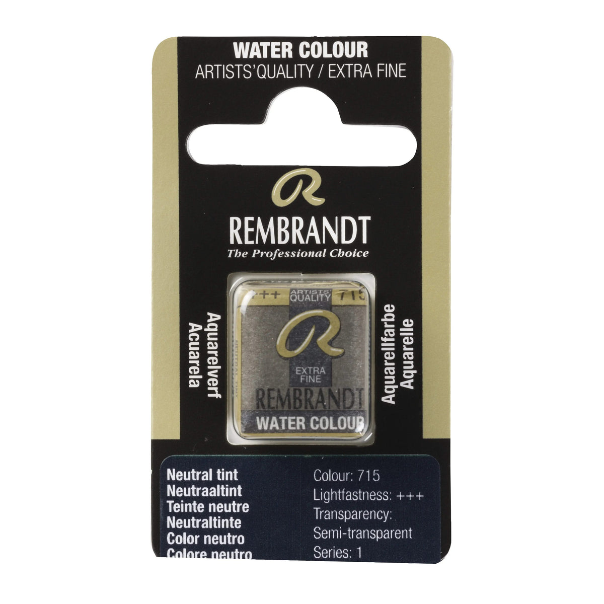 Rembrandt Aquarellfarbe Näpfchen Neutralfarbe 715 - Kidis Art