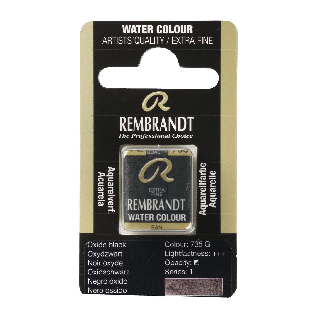 Rembrandt Aquarellfarbe Näpfchen Oxidschwarz 735