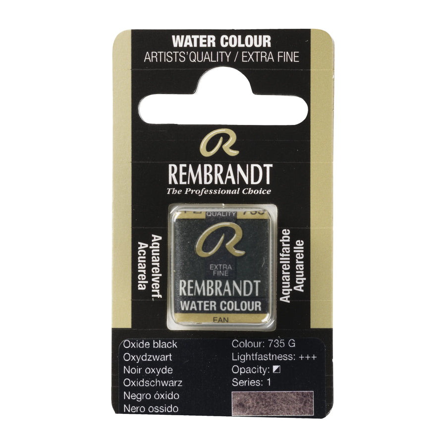 Rembrandt Aquarellfarbe Näpfchen Oxidschwarz 735