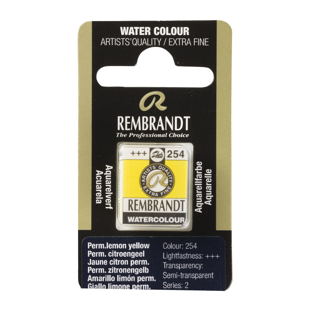 Rembrandt Aquarellfarbe Näpfchen Permanent Zitronengelb 254