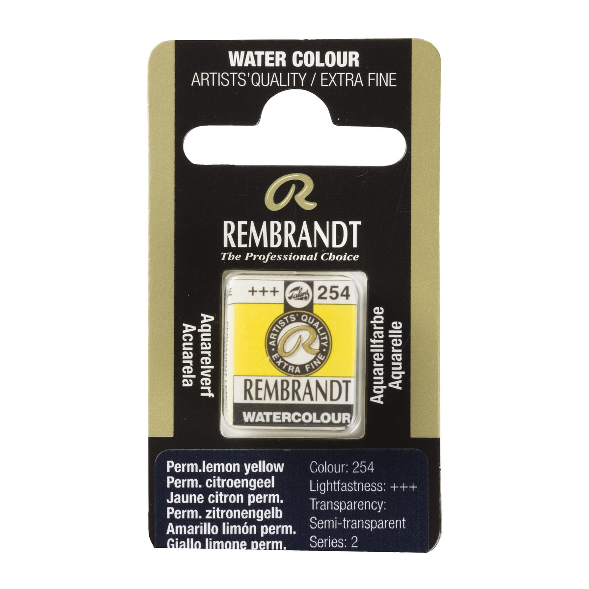 Rembrandt Aquarellfarbe Näpfchen Permanent Zitronengelb 254 - Kidis Art